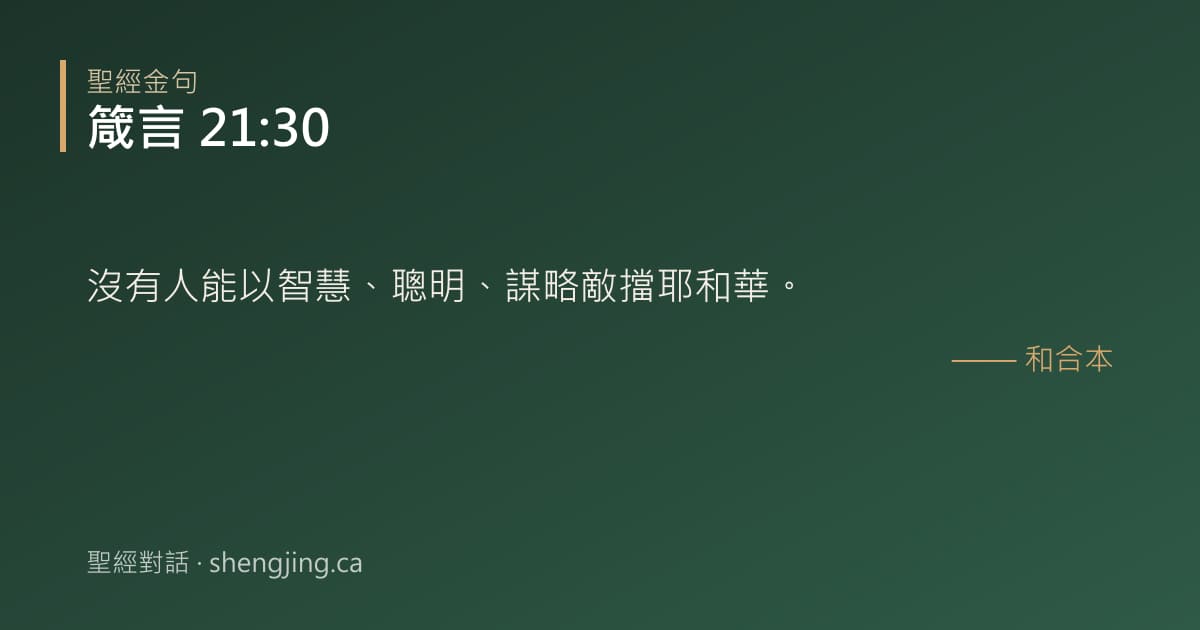 箴言 21:30 經文圖片:沒有人能以智慧、聰明、謀略敵擋耶和華。